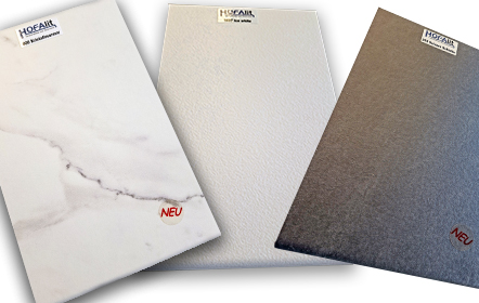 Kategoriebild von 3 Fensterbänken in weiß, marmor und schiefer